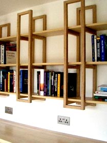 Bookshelf and desk